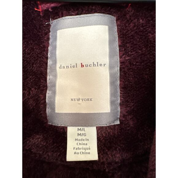 Daniel Buchler New York Plush Luxury Plush Robo Burgundy Pockets Size M/L Mens - Picture 2 of 5